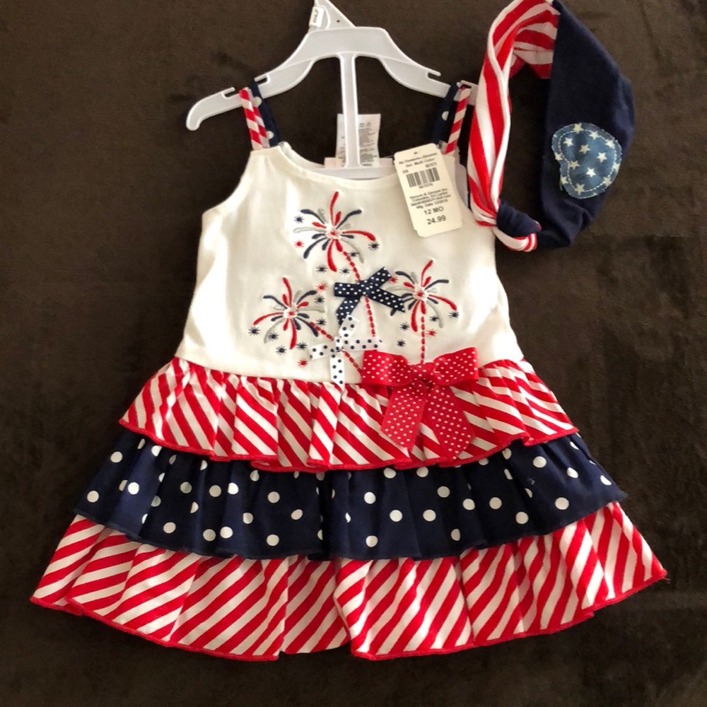 Cute Baby Girl 4th of July Dress